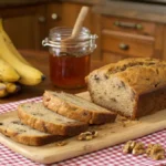 4 ingredient banana bread freshly sliced