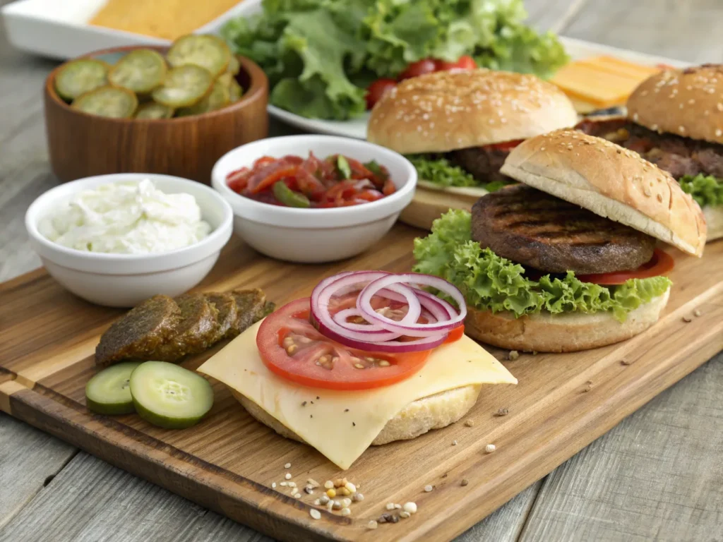 Classic burger toppings