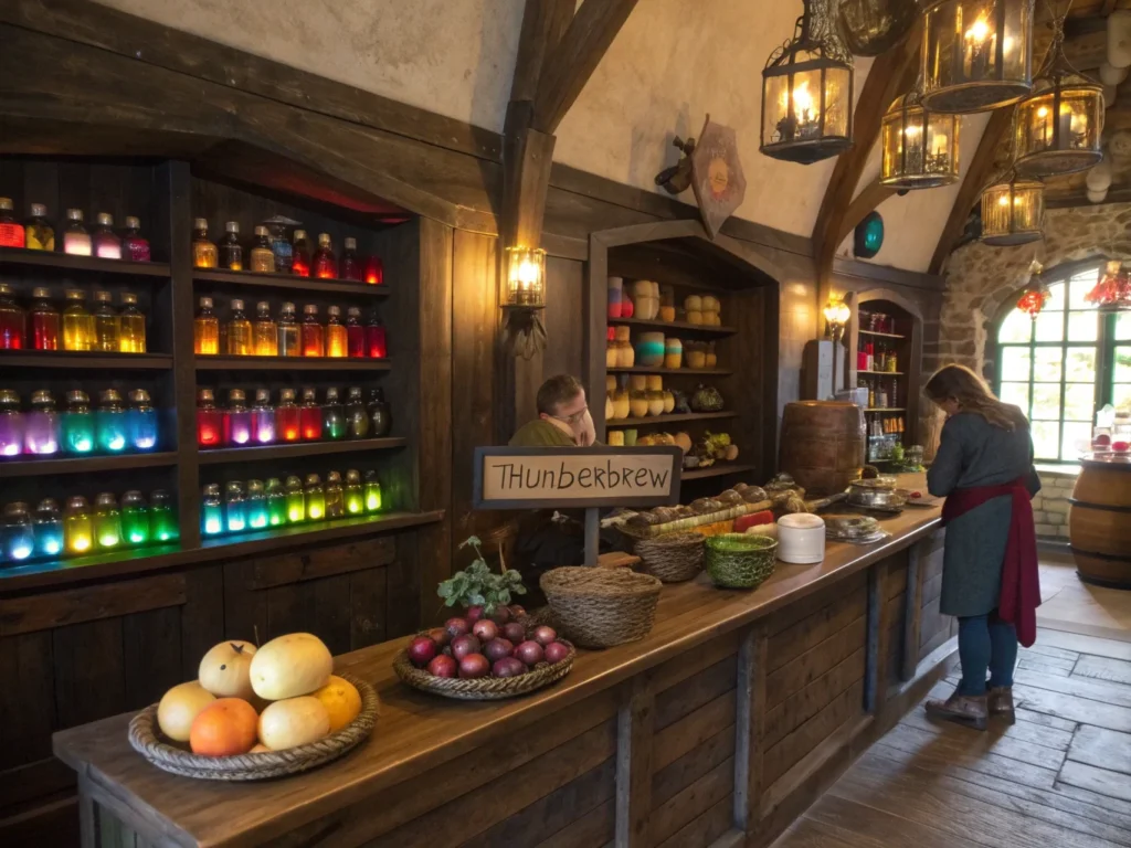 Why can’t I make Thunderbrew? Find the recipe in this magical potion shop.