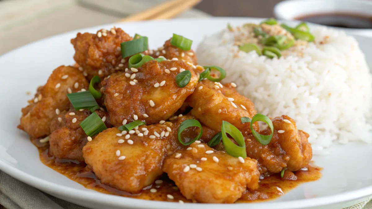 Orange Chicken Recipe with Glazed Sauce