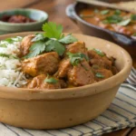 Stick-of-Butter Chicken and Rice in a rustic bowl.