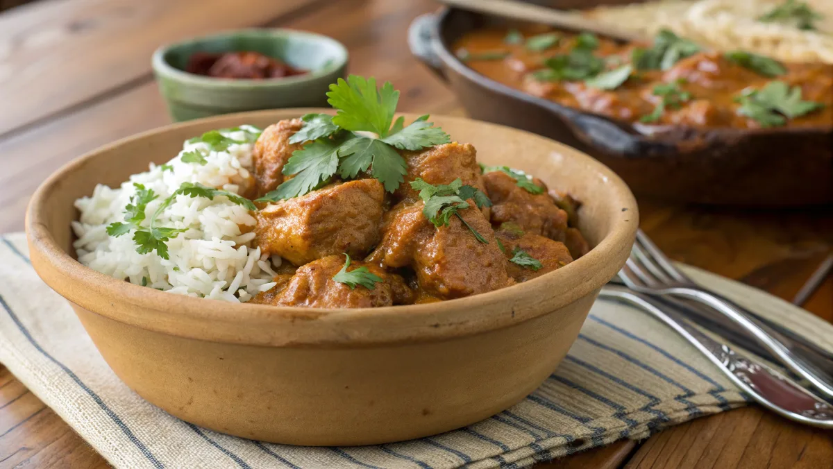 Stick-of-Butter Chicken and Rice in a rustic bowl.