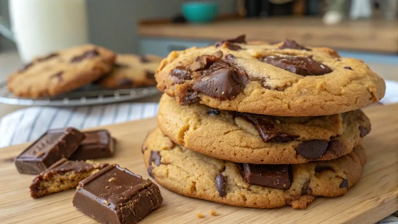 Best double chunk chocolate cookie with gooey chocolate chunks