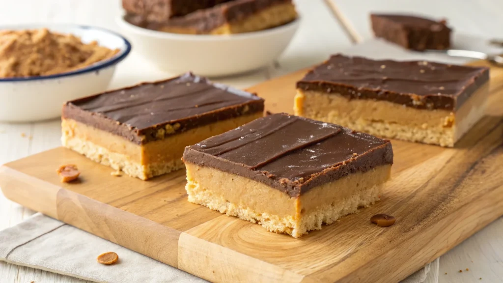 Lunch Lady Peanut Butter Bars with Chocolate Topping