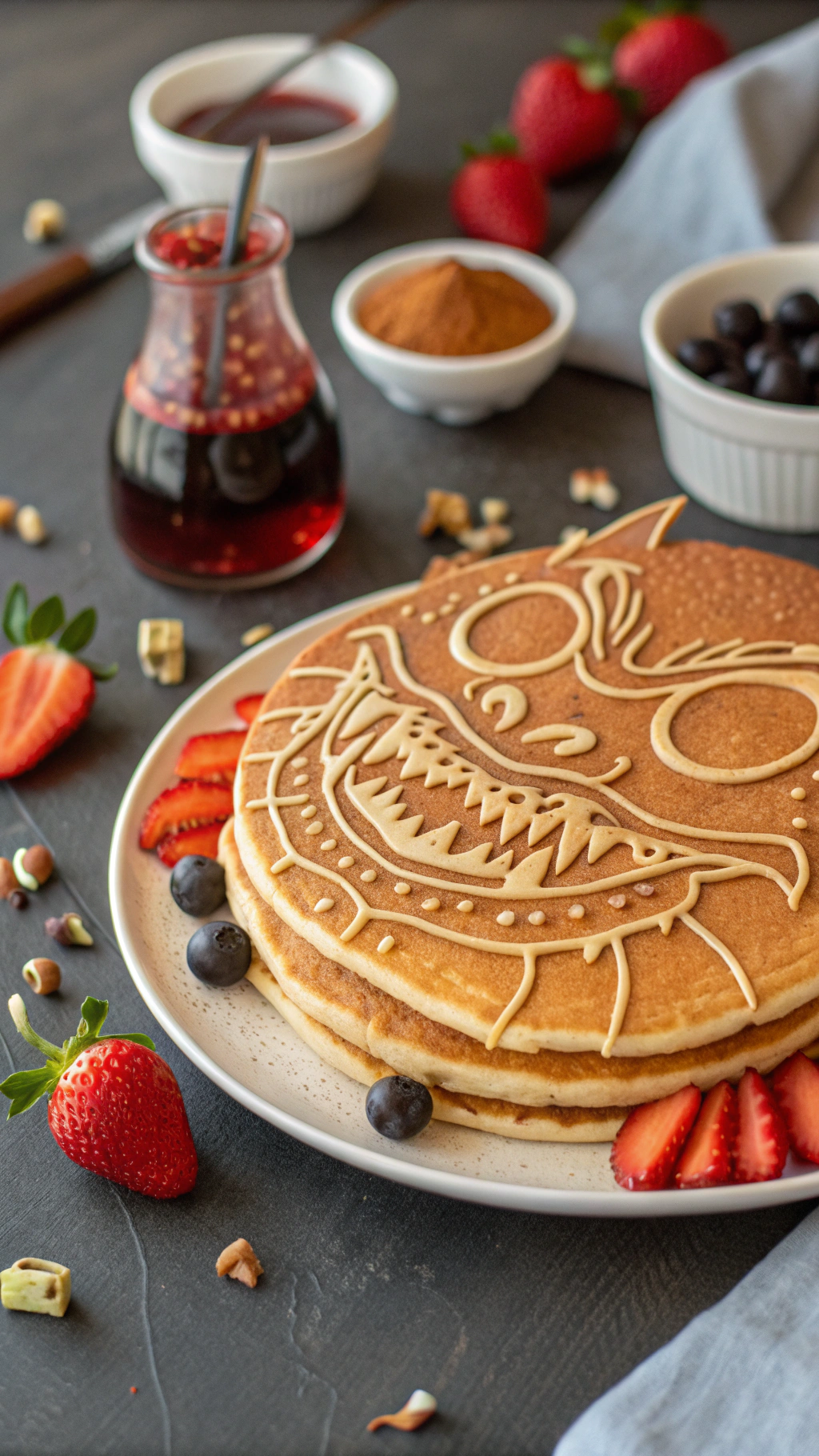 monster pancake art tutorial