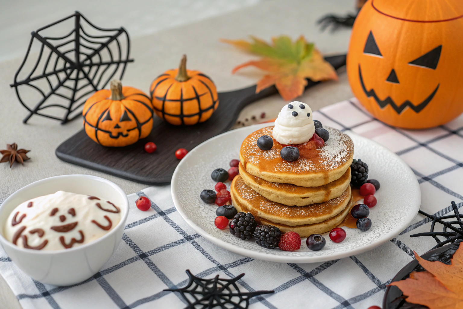halloween brunch party pancakes