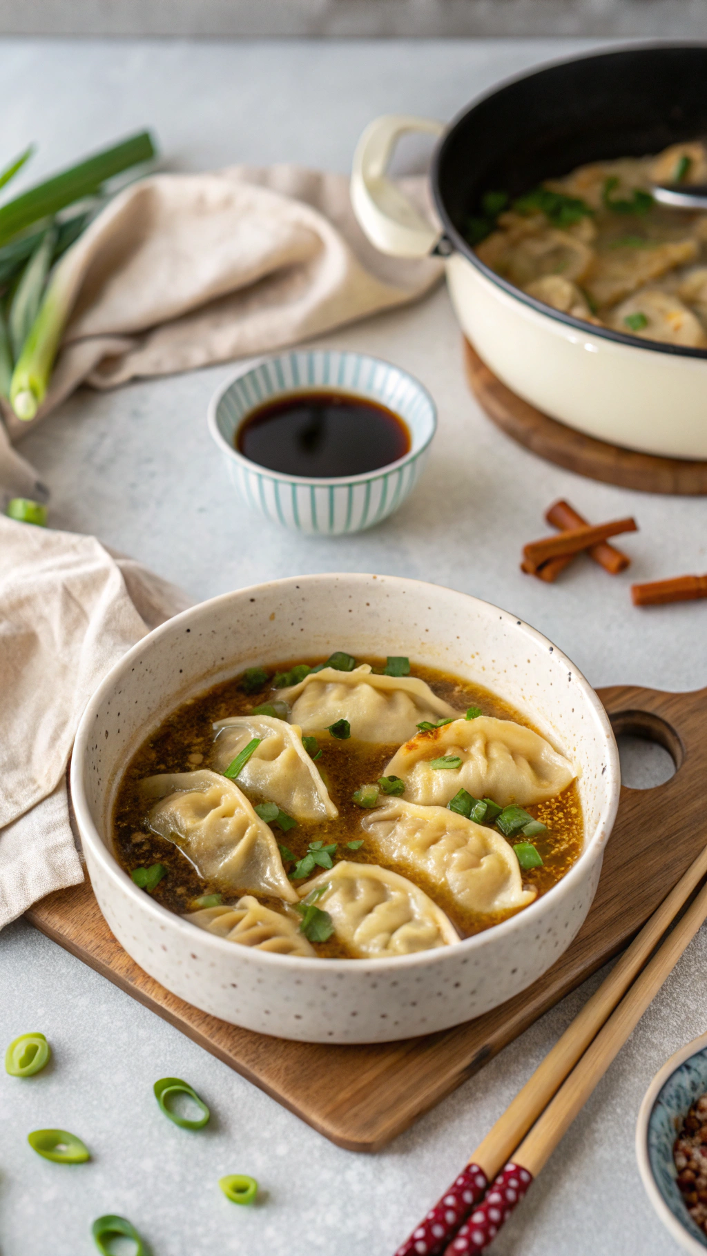 Potsticker Soup Recipe cooking process step