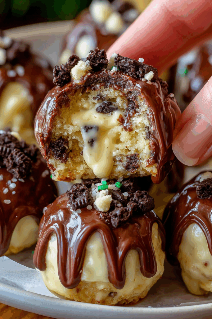 Step-by-step making no-bake Oreo truffles