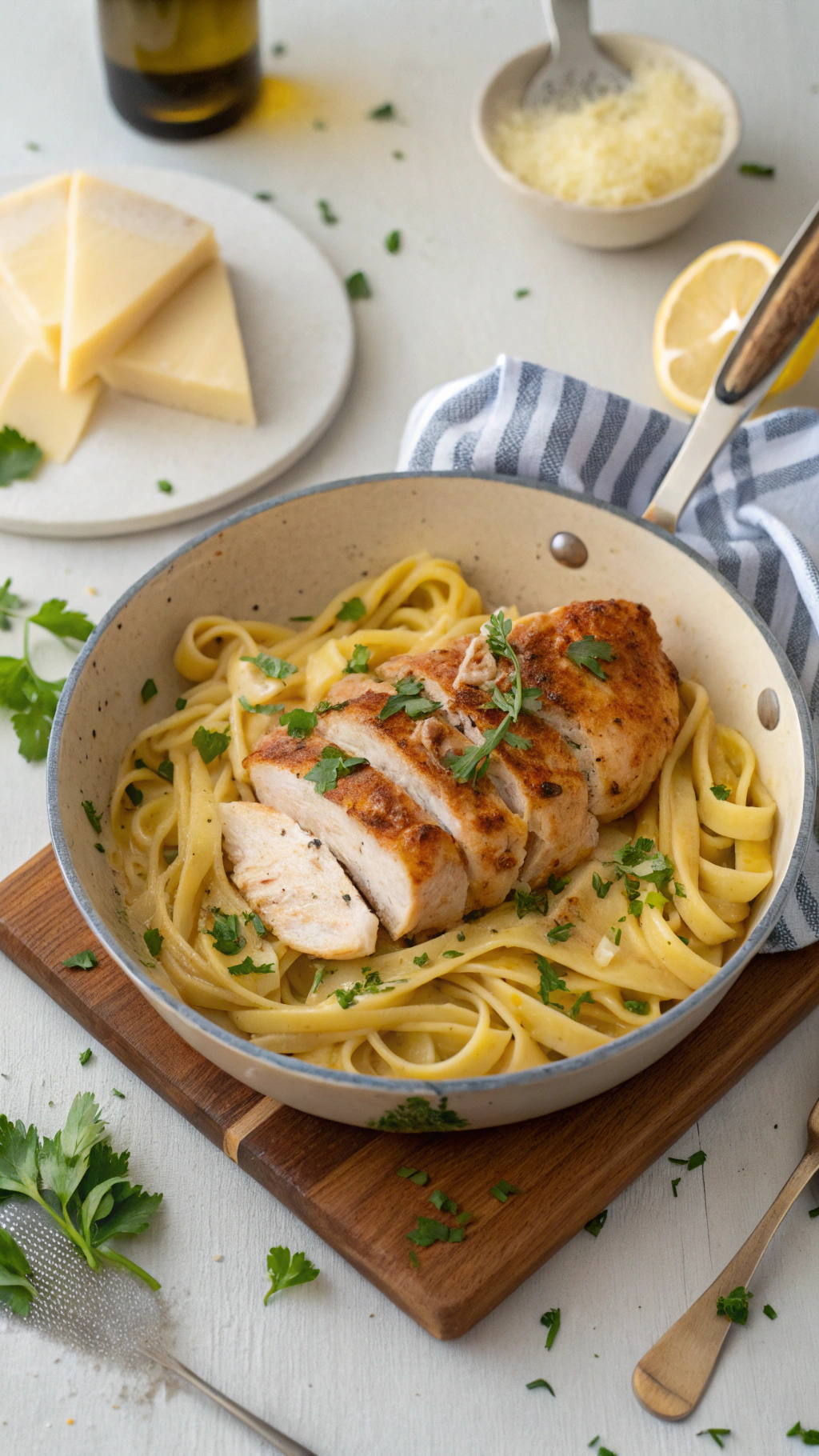 Chicken with Buttered Noodles cooking process step