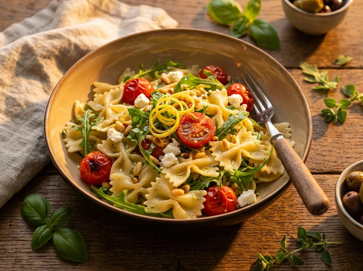 best tangy lemon arugula pasta salad recipe recipe