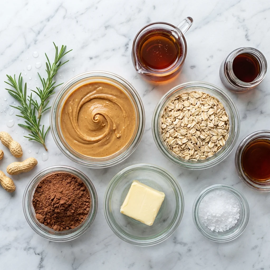 Easy No Bake Peanut Butter Cookies ingredients
