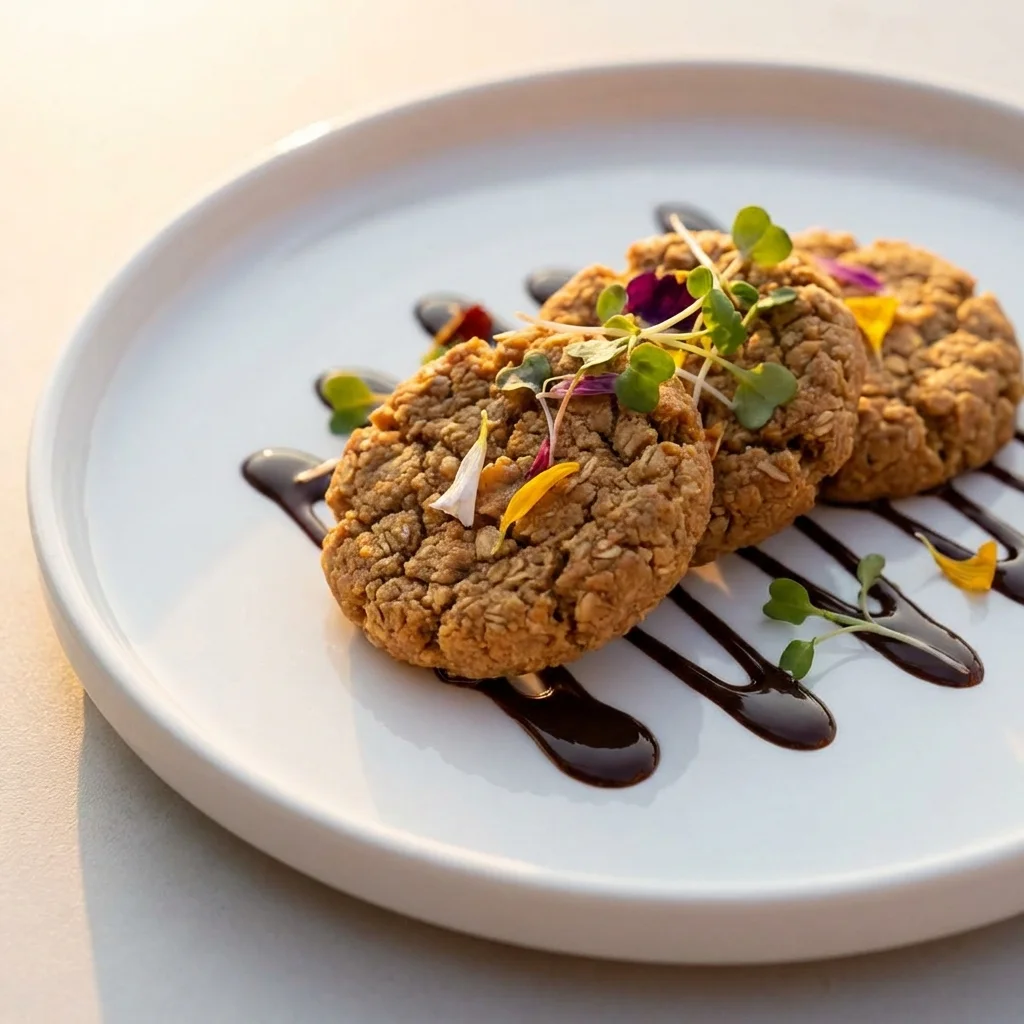 Easy No Bake Peanut Butter Cookies served
