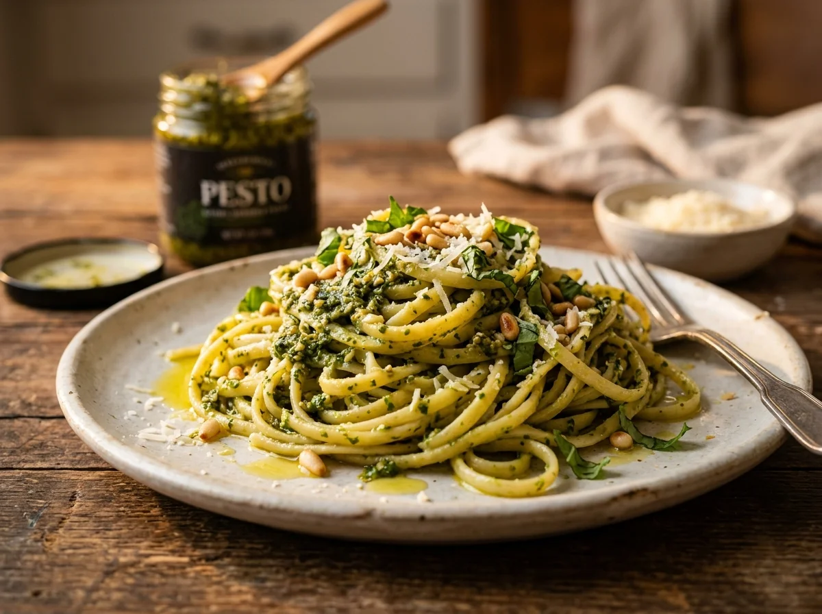 how to use pesto from a jar with pasta recipe