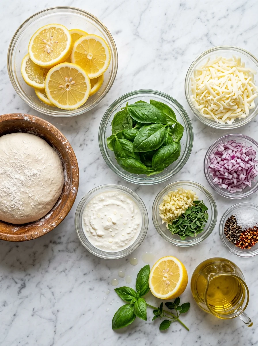 Summer Lemon Pizza recipe ingredients